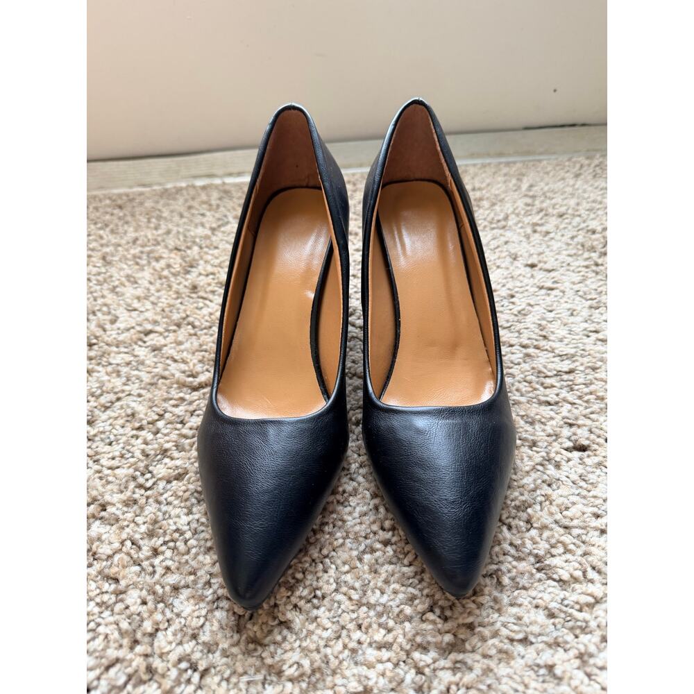 Black block heel pointy toe pumps nwot 7 - Picture 5 of 7